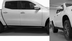 Mercedes X class 2017-2020 Rury Bocz­ne ze Skosem Black (2 szt., Stal Nierdzewna) zdjęcia 2