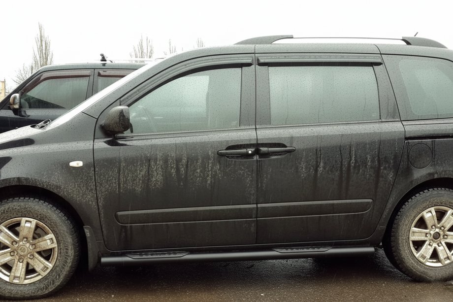 Kia Carnival 2002-2013 Rury Boczne Black (2 szt., stal nierdzewna) Image