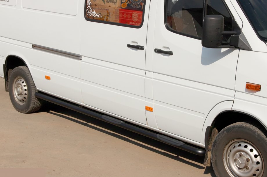 Mercedes Sprinter W901/902/903/904/905 1995–2006 Rury Boczne Black (2 szt., Stal Nierdzewna) Image