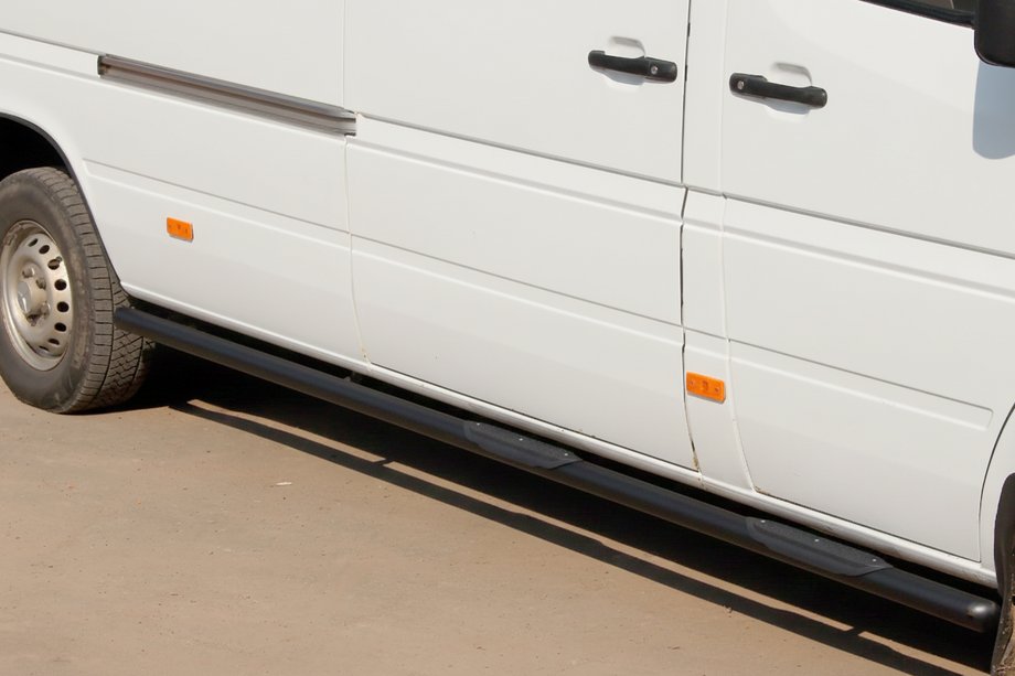 Mercedes Sprinter W901/902/903/904/905 1995–2006 Rury Boczne Black (2 szt., Stal Nierdzewna) Krótki rozstaw osi, Ø60 Zdjęcia 5