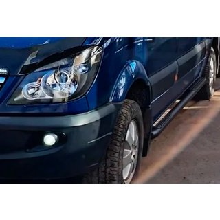Rury Boczne Black (2 szt., Stal Nierdzewna) Mercedes Sprinter W906 2006–2018 zdjęcia 2