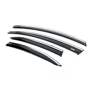 Deflektory szyb z listwą chromowaną (4 szt, Niken) Honda Civic Sedan VIII 2006-2011 zdjęcia 2