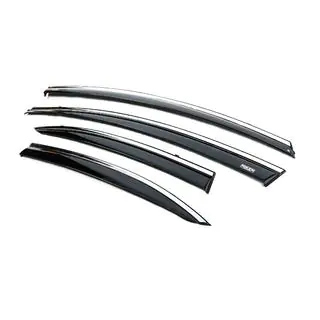 Deflektory szyb z listwą chromowaną (4 szt, Niken) Honda Civic Sedan VIII 2006-2011 zdjęcia 2