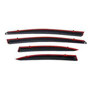 Deflektory szyb z listwą chromowaną (4 szt, Niken) Honda Civic Sedan VIII 2006-2011 zdjęcia 4