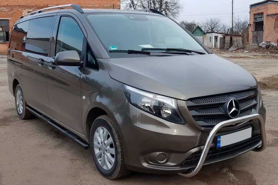 Mercedes Vito/V-class W447 2014- Rury Boczne Black (2 szt., Stal Nierdzewna) Image