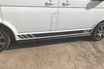 Volkswagen T5 Transporter 2003-2010 Rury Boczne Black (2 szt., stal nierdzewna) 70mm, Krótki Rozstaw Osi zdjęcia 9