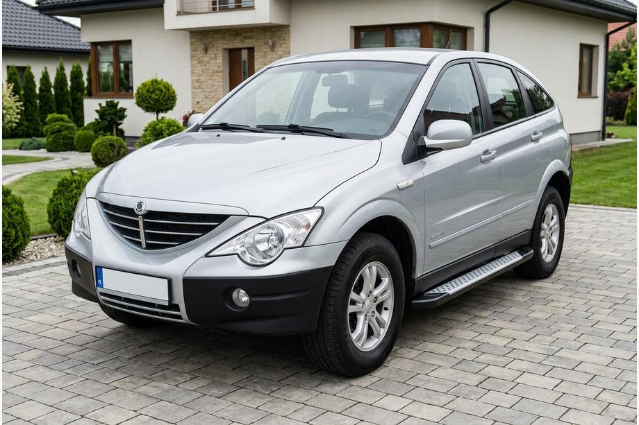SsangYong Action 2005-2018 Progi boczne Allmond Grey (2 szt., aluminium) Image
