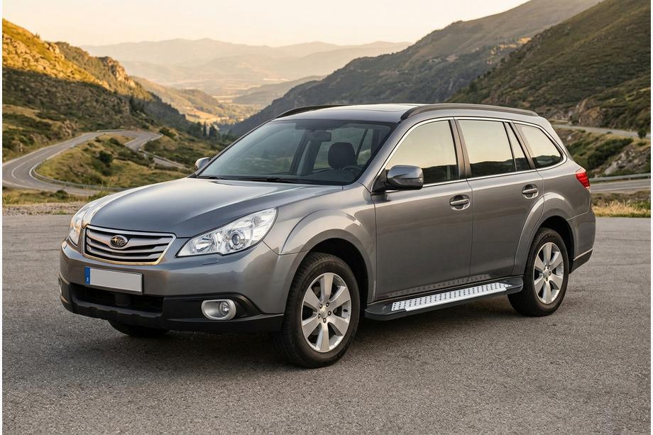 Subaru Outback 2009-2014 Progi boczne Allmond Grey (2 szt., aluminium) Image