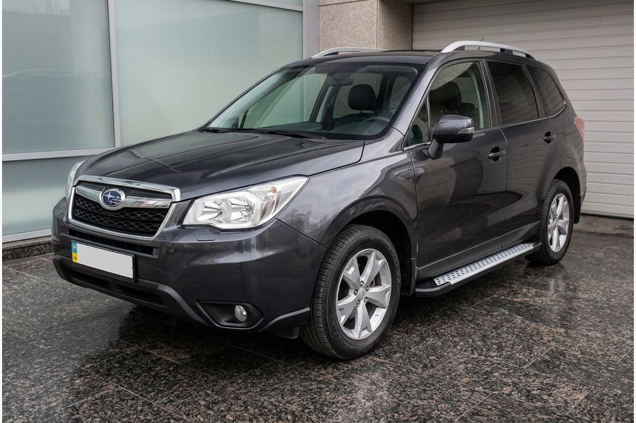 Subaru Forester 2013-2018 Progi boczne Allmond Grey (2 szt., aluminium) Image