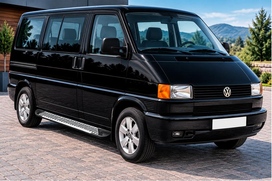Volkswagen T4 Transporter 1990-2003 Progi Boczne Line (2 szt., Aluminium) Długa Baza Image