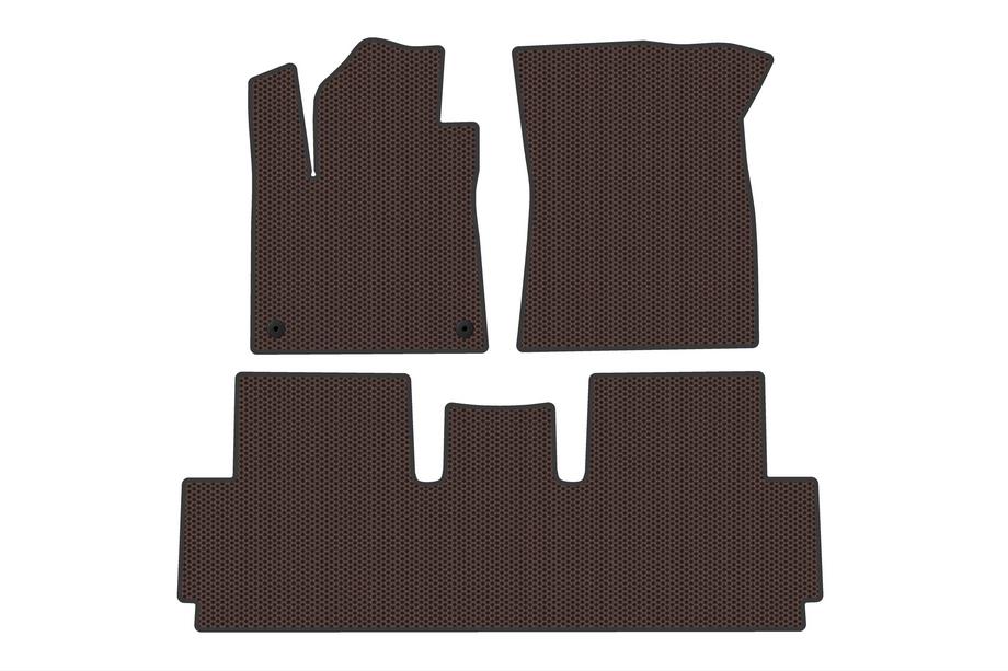 Citroen C-4 Picasso 2013–2022 Dywaniki gumowe Carsuit (do Grand, 2 rzędy, Brązowe) Image