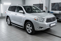 Toyota Highlander 2008-2013 Progi Boczne Tayga Grey (2 szt., Aluminium) zdjęcia 1
