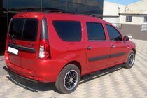 Lada Largus 2012- Rury Boczne Black (2 szt., Stal Nierdzewna) zdjęcia 4