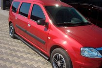 Lada Largus 2012- Rury Boczne Black (2 szt., Stal Nierdzewna) zdjęcia 1