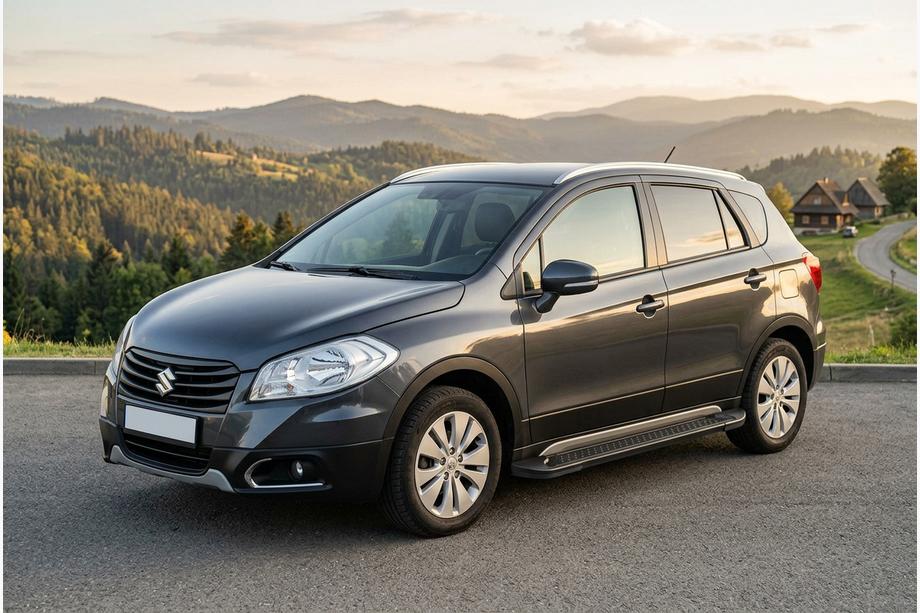 Suzuki SX4 S-Cross 2013-2016 Progi Boczné Allmond Black (2 szt., Aluminium) Image