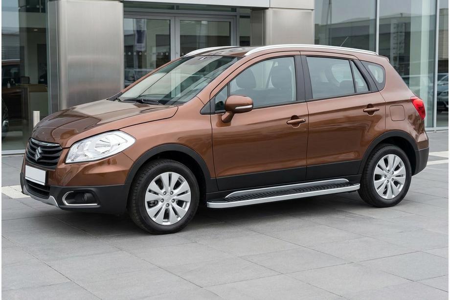 Suzuki SX4 S-Cross 2013-2016 Progi Boczne Tayga Grey (2 szt., Aluminium) Image