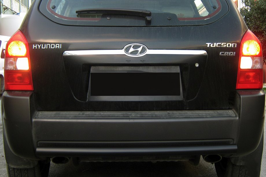 Hyundai Tucson JM 2004- Pałąk Tylny AK002 Czarny (Stal Nierdzewna) Image