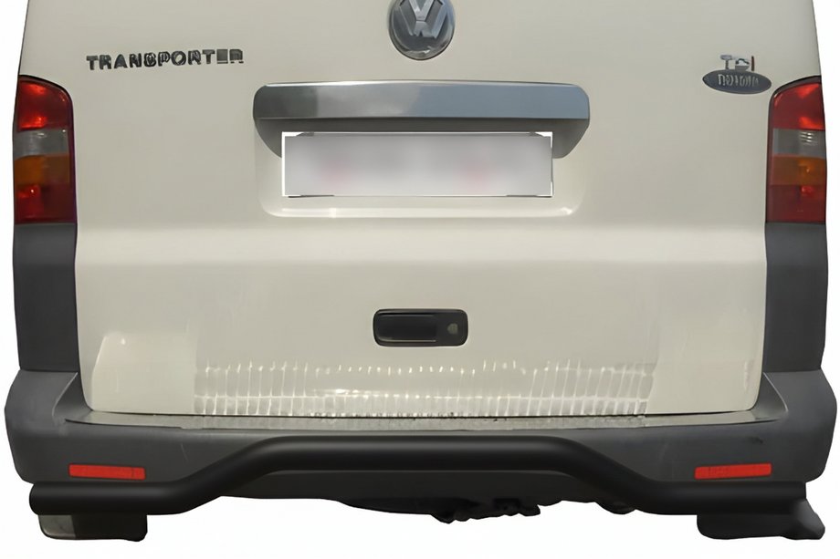 Volkswagen T5 Transporter 2003-2010 Tylna Belka Fala Czarna (Stal Nierdzewna) Zdjęcia 2