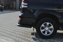 Toyota Land Cruiser Prado 120 2002-2009 Tylne narożniki AK003 Czarny (2 szt., nierdzewne) zdjęcia 7