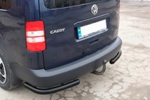 Volkswagen Caddy 2010-2015 Tylne narożniki AK003 Czarny (2 szt., nierdzewne) zdjęcia 5