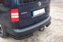 Volkswagen Caddy 2004-2010 Tylne narożniki AK003 Czarny (2 szt., nierdzewne) zdjęcia 5