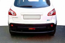 Nissan Qashqai 2007-2010 Tylna Prosta Belka Black (Stal Nierdzewna) zdjęcia 1