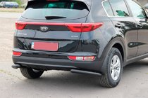 Kia Sportage 2015-2021 Tylny Narożny Ochraniacz AK003 Czarny (Stal Nierdzewna) zdjęcia 2