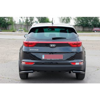 Tylny Narożny Ochraniacz AK003 Czarny (Stal Nierdzewna) Kia Sportage 2015-2021 zdjęcia 3