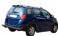 Chery Beat 2009-2015 Tylny ochraniacz AK002 Czarny (2 szt., nierdzewna stal) zdjęcia 2