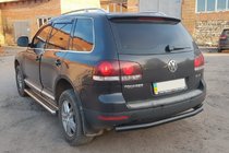 Volkswagen Touareg 2002–2010 Tylny ochraniacz AK002 Czarny (2 szt., nierdzewna stal) zdjęcia 5