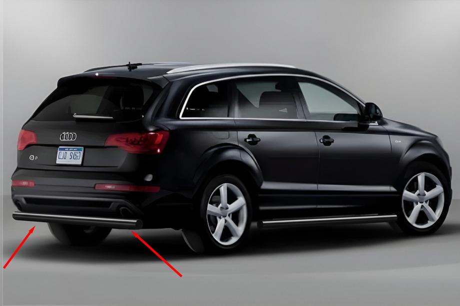 Audi Q7 2005-2015 Osłona Tylna AK002 Czarna (Stal Nierdzewna) Image