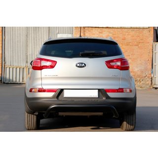 Tylna Belka AK007 Czarna (Stal Nierdzewna) Kia Sportage 2010-2015 zdjęcia 2