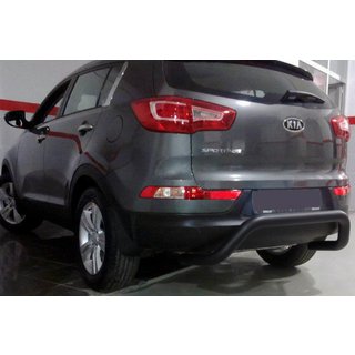 Tylna Belka AK007 Czarna (Stal Nierdzewna) Kia Sportage 2010-2015 zdjęcia 1