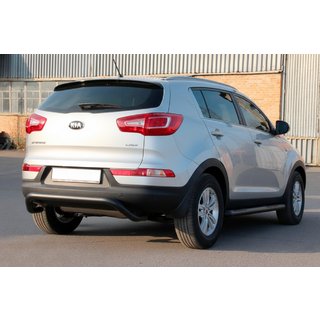 Tylna Belka AK007 Czarna (Stal Nierdzewna) Kia Sportage 2010-2015 zdjęcia 3