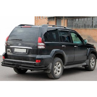 Tylne Podwójne Rurki AK003-1 Czarny (2 szt., Stal Nierdzewna) Toyota Land Cruiser Prado 120 2002-2009 zdjęcia 1