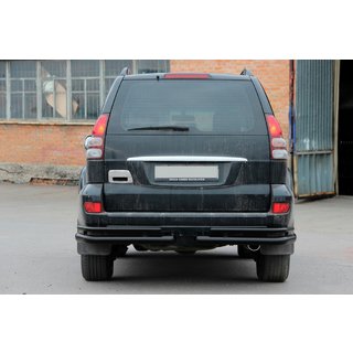 Tylne Podwójne Rurki AK003-1 Czarny (2 szt., Stal Nierdzewna) Toyota Land Cruiser Prado 120 2002-2009 zdjęcia 2