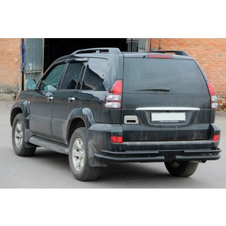 Tylne Podwójne Rurki AK003-1 Czarny (2 szt., Stal Nierdzewna) Toyota Land Cruiser Prado 120 2002-2009 zdjęcia 3