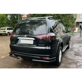 Tylny pałąk ochronny AK003-Double Black (2 szt., stal nierdzewna) Mitsubishi Pajero Sport 2008-2015