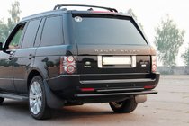Range Rover III L322 2002-2012 Tylny Podwójny Pałąk AK002 Czarny (Stal Nierdzewna) zdjęcia 1