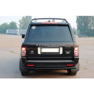 Tylny Podwójny Pałąk AK002 Czarny (Stal Nierdzewna) Range Rover III L322 2002-2012 zdjęcia 2