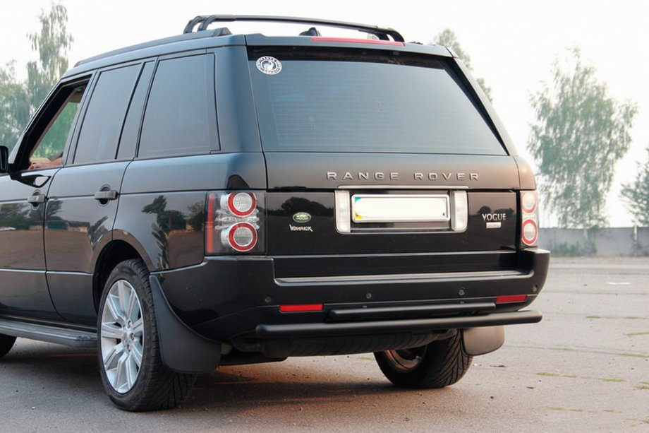 Range Rover III L322 2002-2012 Tylny Podwójny Pałąk AK002 Czarny (Stal Nierdzewna) Image