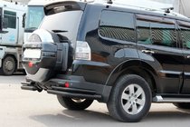Mitsubishi Pajero Wagon IV 2006-2021 Tylna Podwójna Belka AK003 Czarna (Stal Nierdzewna) zdjęcia 2