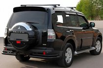 Mitsubishi Pajero Wagon IV 2006-2021 Tylna Podwójna Belka AK003 Czarna (Stal Nierdzewna) zdjęcia 1