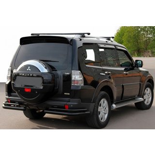 Tylna Podwójna Belka AK003 Czarna (Stal Nierdzewna) Mitsubishi Pajero Wagon IV 2006-2021 zdjęcia 1