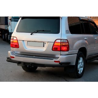 Tylne narożne rury AK003-Double Black (2 szt., stal nierdzewna) Toyota Land Cruiser 100 1998-2007 zdjęcia 2