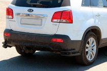 Kia Sorento II XM 2009-2014 Tylne Podwójne Narożniki AK003-Podwójny Black (Stal Nierdzewna) zdjęcia 3
