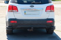 Kia Sorento II XM 2009-2014 Tylne Podwójne Narożniki AK003-Podwójny Black (Stal Nierdzewna) zdjęcia 2