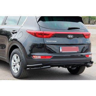 Tylny Podwójny Narożny Ochraniacz AK003 Podwójny Czarny (Stal Nierdzewna) Kia Sportage 2015-2021 zdjęcia 1