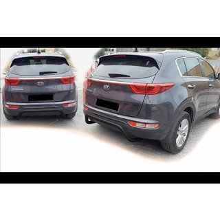 Tylny Ochraniacz AK007 Czarny (Stal Nierdzewna) Kia Sportage 2015-2021 zdjęcia 4
