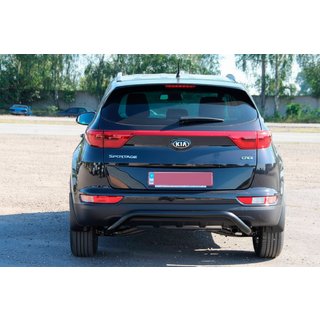 Tylny Ochraniacz AK007 Czarny (Stal Nierdzewna) Kia Sportage 2015-2021 zdjęcia 3